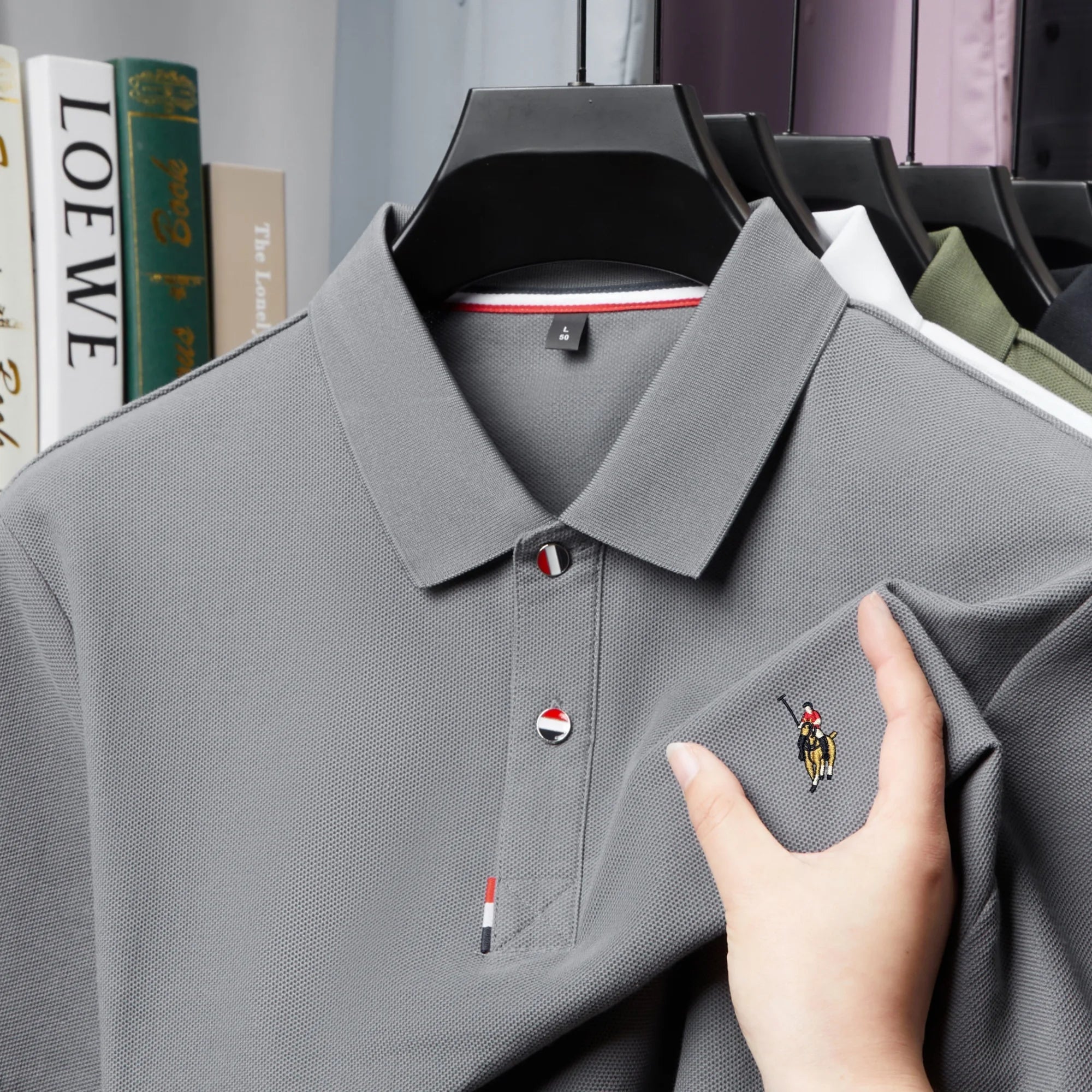 100% pure cotton men's high-end brand short sleeve polo shirt summer fashion hot selling pony embroidery golf top casual T-shirt 100% pure cotton men's high-end brand short sleeve polo shirt summer fashion hot selling pony embroidery golf top casual T-shirt